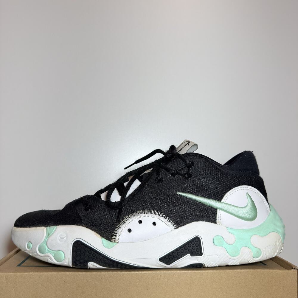 Nike PG 6 Black Mint Green Paul George Men's Size 12 Basketball Shoes Low Top